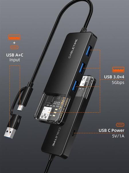 USB-хаб Cabletime (CB03B) H00000432458 фото