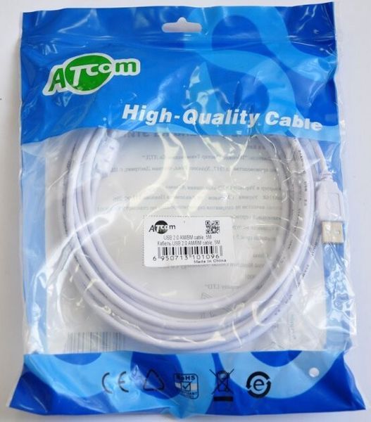 Кабель Atcom USB Type A - USB Type B 5 м USB 2.0 (10109_Atcom) H00000204009 фото