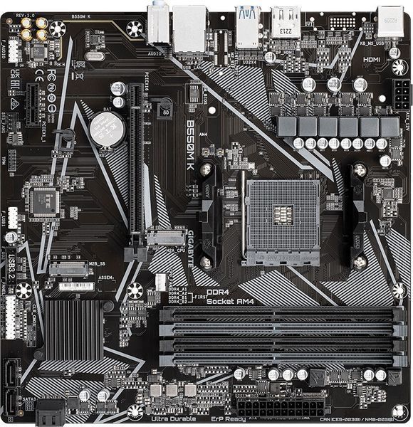 Материнская плата Gigabyte AM4 (B550M K) H00000346224 фото