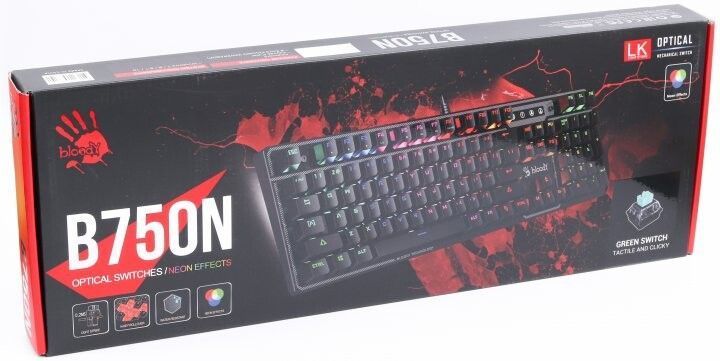 Клавіатура A4Tech ігрова провідна (B750N Bloody (Black)) H00000166114 фото