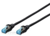 Патч корд DIGITUS SF/UTP Cat. 5e 1 м PVC Чорний (DK-1531-010/BL) H00000015849 фото