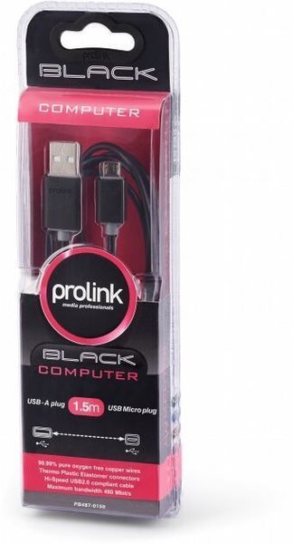 Кабель Prolink USB Type A - USB Micro-B 5 Pin 1.5 м USB 2.0 (PB487-0150) H00000204162 фото