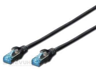 Патч корд DIGITUS SF/UTP Cat. 5e 1 м PVC Чорний (DK-1531-010/BL) H00000015849 фото