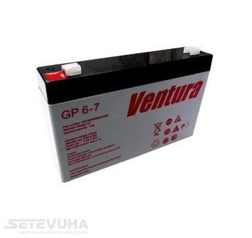 Акумуляторна батарея Ventura 7 Аг AGM 6 В (GP 6-7) H00000000238 фото