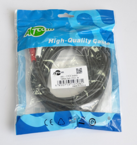 Кабель Atcom mini-jack 3.5 мм - RCA 3 м (10708_Atcom) H00000204010 фото