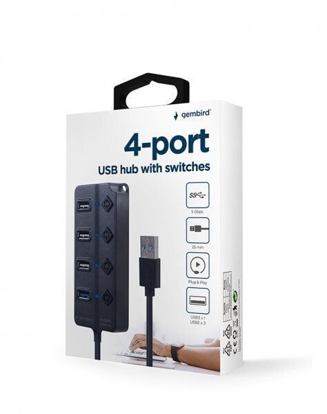 USB-хаб Gembird (UHB-U3P1U2P3P-01) H00000339789 фото