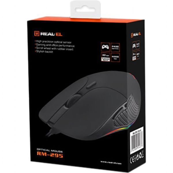 Мышь REAL-EL проводная игровая (EL123200031) H00000076729 фото
