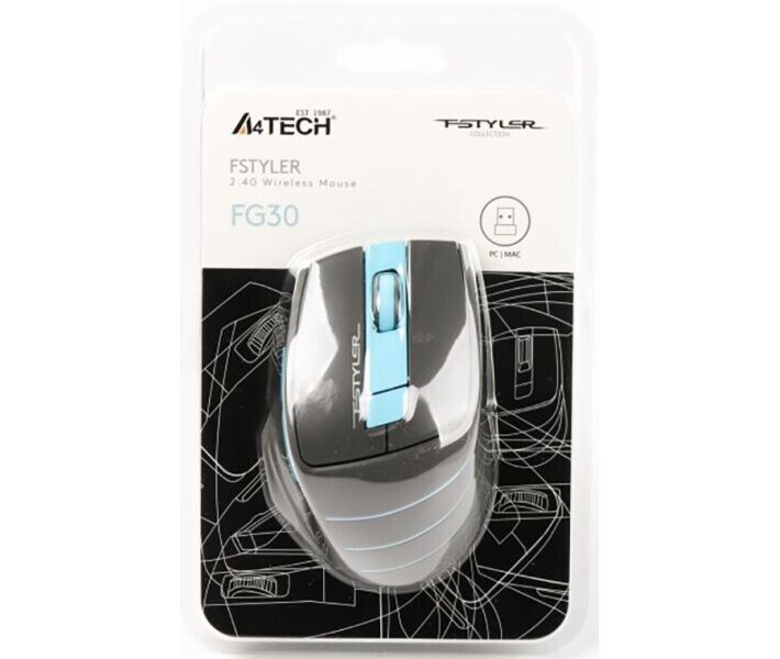 Мышь A4Tech беспроводная (FG30 (Blue)) H00000075717 фото