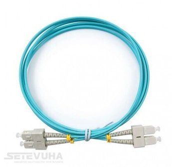 Патч-корд оптичний Adtek SC-SC UPC MM(OM3) Duplex 1м (UPC-1SCSC(MM)D(ON)) H00000030898 фото