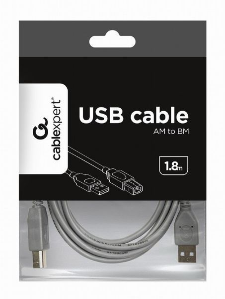 Кабель Cablexpert USB Type A - USB Type B 1.8 м USB 2.0 (CCP-USB2-AMBM-6G) H00000412757 фото