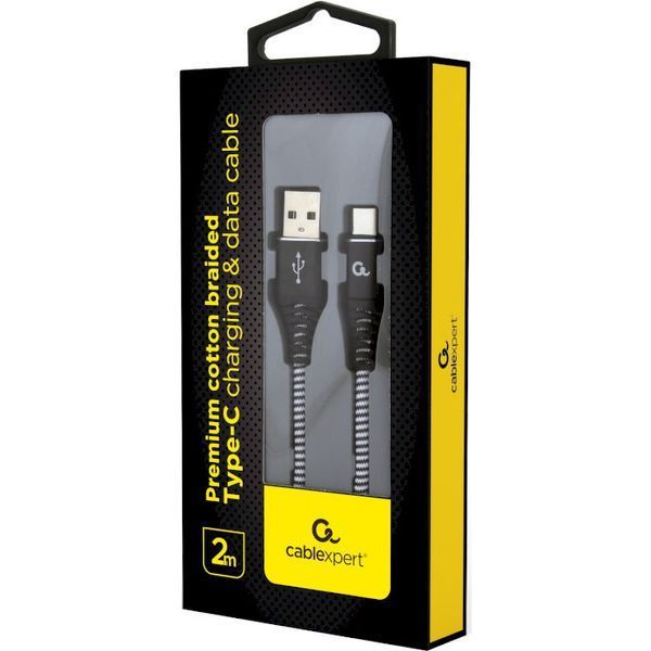 Кабель Cablexpert USB Type A - USB Type C 2 м USB 2.0 (CC-USB2B-AMCM-2M-BW) H00000179840 фото