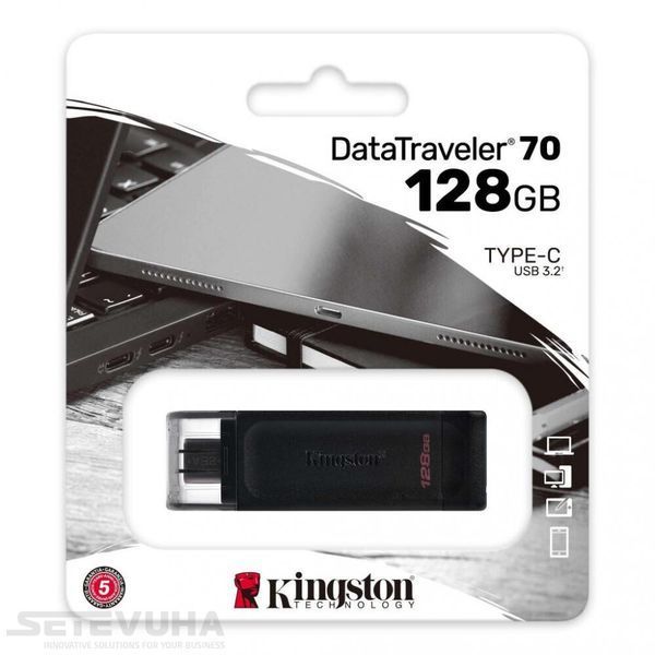 Флеш память USB Kingston DataTraveler 70 128ГБ USB Type-C (DT70/128GB) H00000038148 фото