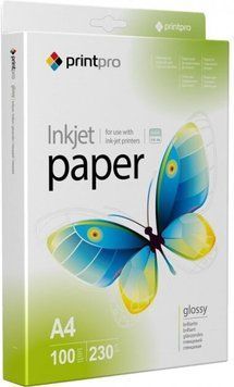 Бумага PrintPro А4 230 г/м&sup2; 100 шт. (PGE230100A4) H00000177312 фото