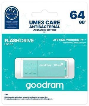 Флеш память USB GOODRAM UME3 Care 64ГБ USB 3.0 (UME3-0640CRR11) H00000129795 фото