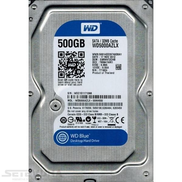 Жорсткий диск WD Blue 3.5" SATA III 500ГБ (WD5000AZLX) H00000003960 фото