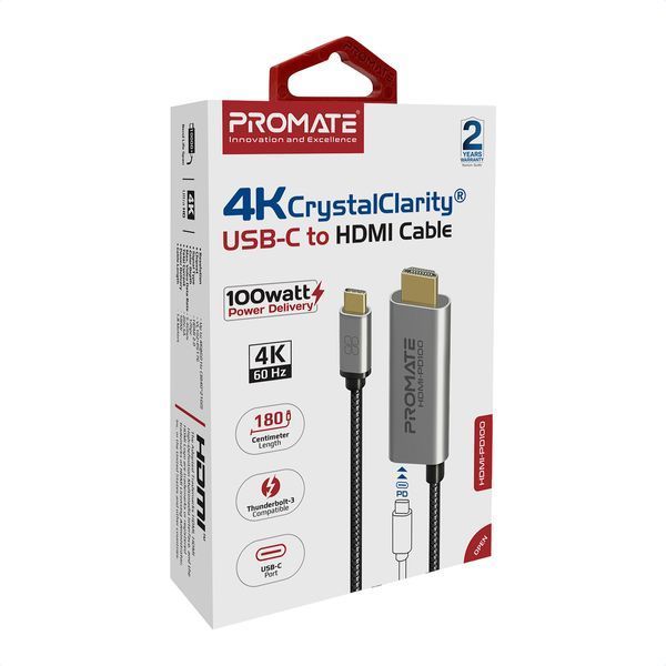 Кабель Promate (hdmi-pd100.grey) H00000448553 фото