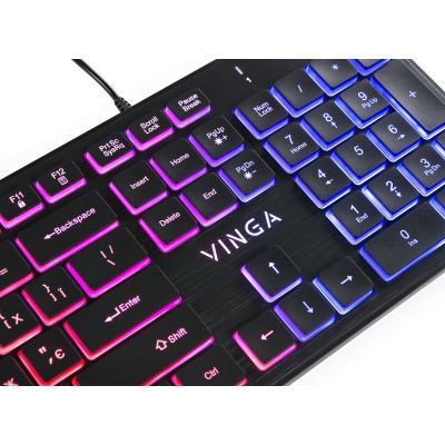 Клавиатура Vinga игровая проводная (KB410 black) H00000176645 фото