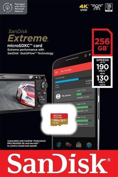 Карта памяти SanDisk Extreme microSDXC 256ГБ (SDSQXAV-256G-GN6MN) H00000256020 фото