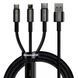 Кабель BASEUS USB Type A - Micro-USB USB Type C Apple Lightning 1.5 м (CAMLTWJ-01) H00000180319 фото 1