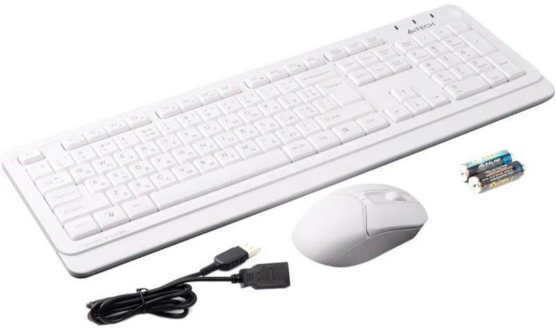 Клавіатура + миша A4Tech бездротова (FG1012 (White)) H00000174813 фото