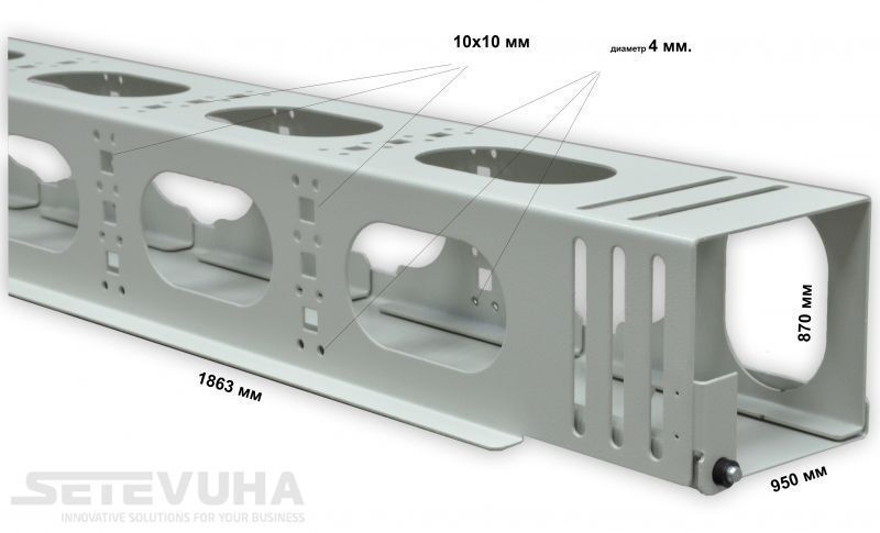 Кабельний організатор CMS Бічний Вертикальний 42U (UA-MGSESM42B) H00000002588 фото