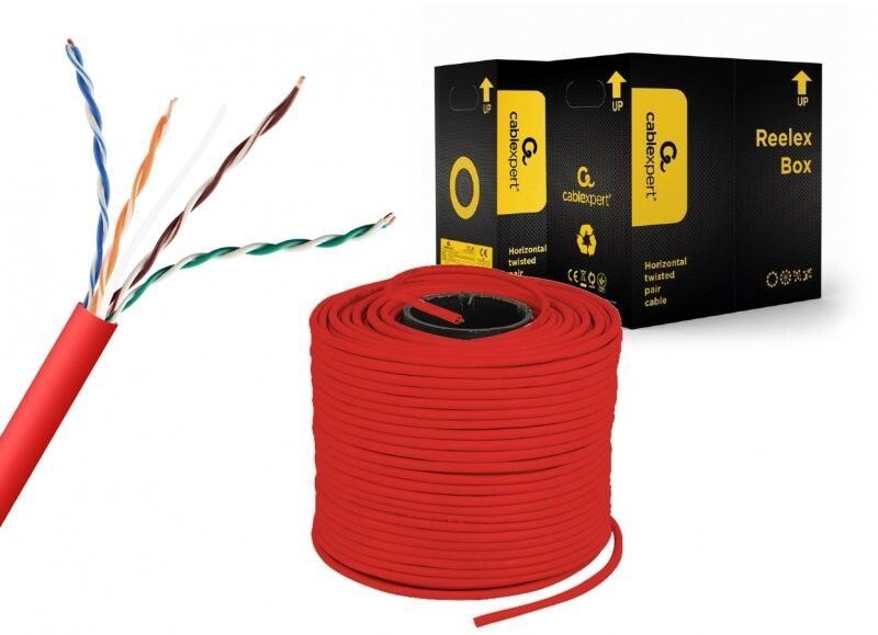 Кабель вита пара Cablexpert UTP Cat 5e PVC 4 х 2 (UPC-5004E-SOL-R) H00000272917 фото