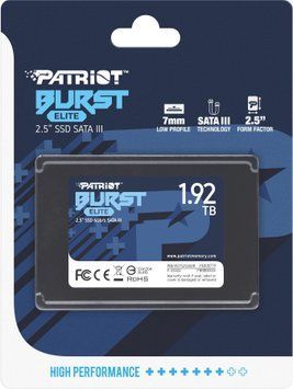 SSD диск Patriot Burst Elite 1.92ТБ SATA III 2.5" 3D NAND TLC (PBE192TS25SSDR) H00000054940 фото
