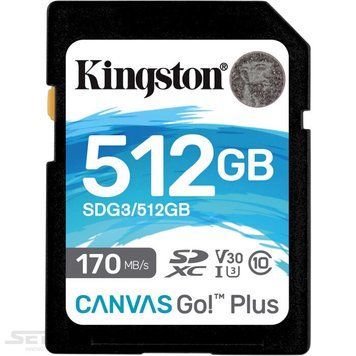 Карта пам'яті Kingston Canvas Go! Plus SD 512Гб (SDG3/512GB) H00000038325 фото