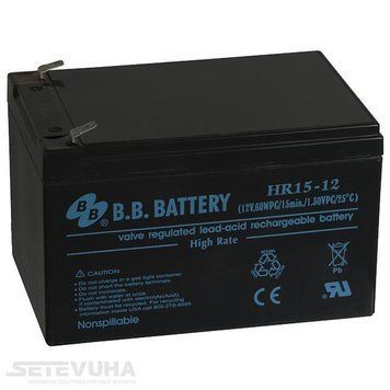 Аккумуляторная батарея B.B. Battery 15 Ач AGM 12 В (HR15-12/T2) H00000028793 фото