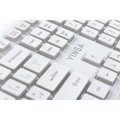 Клавіатура Vinga ігрова провідна (KB410 White) H00000176646 фото