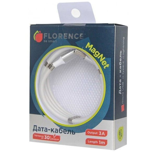 Кабель Florence USB Type A - Micro-USB 1 м USB 2.0 (FL-2202-WM) H00000184649 фото