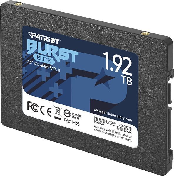 SSD диск Patriot Burst Elite 1.92ТБ SATA III 2.5" 3D NAND TLC (PBE192TS25SSDR) H00000054940 фото