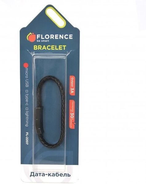 Кабель Florence USB Type A - Micro-USB 0.2 м USB 2.0 (FL-2207-KM) H00000184661 фото