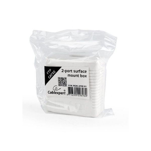 Розетка Cablexpert подвійна (NCAC-2F5E-01) H00000100875 фото