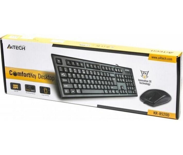 Клавіатура A4Tech провідна (KR-8520D Black) H00000075873 фото
