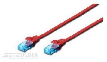 Патч корд DIGITUS UTP Cat. 5e 2 м PVC Червоний (DK-1511-020/R) H00000023148 фото
