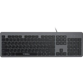 Клавиатура Vinga проводная (KB735 black-grey) H00000176648 фото
