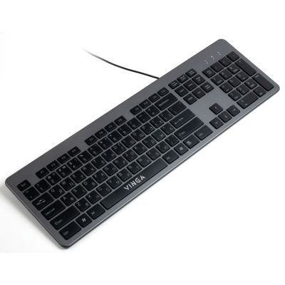 Клавіатура Vinga провідна (KB735 black-grey) H00000176648 фото