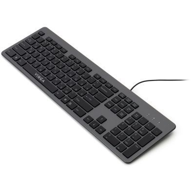 Клавіатура Vinga провідна (KB735 black-grey) H00000176648 фото
