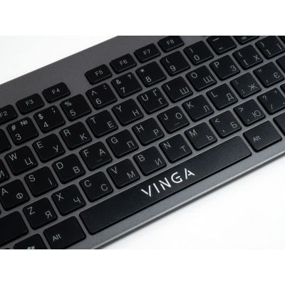 Клавіатура Vinga провідна (KB735 black-grey) H00000176648 фото