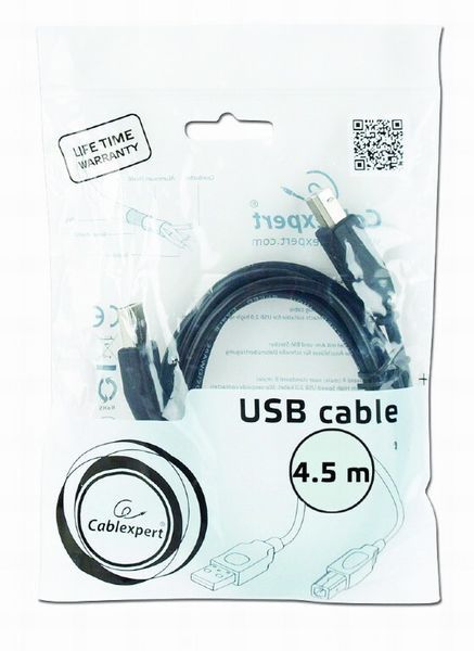 Кабель Cablexpert USB Type A - USB Type B 4.5 м USB 2.0 (CCF-USB2-AMBM-15) H00000179996 фото