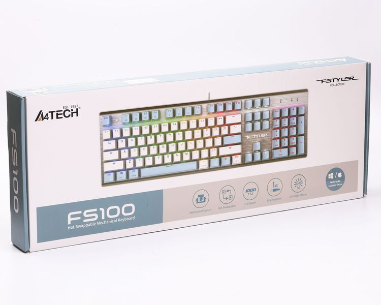 Клавіатура A4Tech (FS100 (Icy Blue)) H00000457484 фото