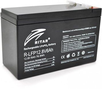 Акумуляторна батарея Ritar 6 Аг LiFePO4 12.8 В (R-LFP 12.8V 6Ah) H00000043519 фото