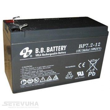 Аккумуляторная батарея B.B. Battery 7.2 Ач AGM 12 В (BP7.2-12/T2) H00000003882 фото