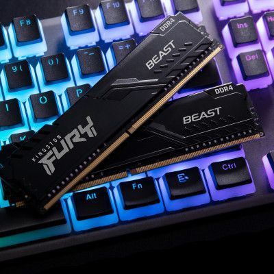 Оперативная память Kingston Fury Beast DIMM DDR4 16ГБ (KF436C18BB/16) H00000063905 фото