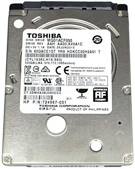 Жорсткий диск Toshiba MQ01ACF 2.5" SATA III 500ГБ (MQ01ACF050) H00000204749 фото