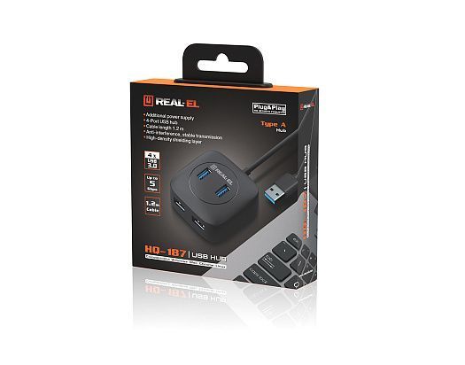 USB-хаб REAL-EL (EL123110010) H00000445863 фото