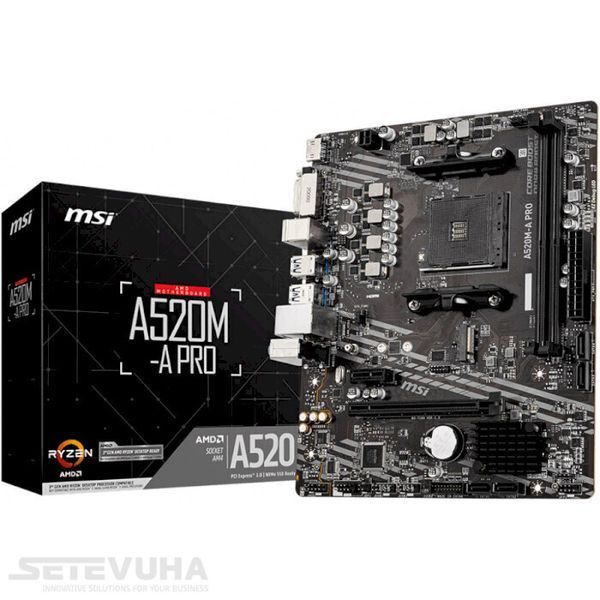 Материнська плата MSI АМ4 (A520M-A_PRO) H00000035493 фото