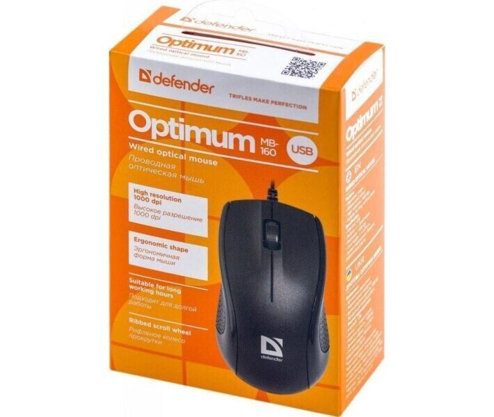 Мышь Defender Optimum MB-160 проводная (52160_DEFENDER) H00000062675 фото