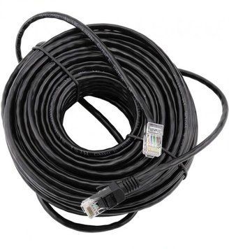 Патч корд Ritar UTP Cat. 5e 30 м PVC Чорний (PCR-CCA/30Bk) H00000100397 фото
